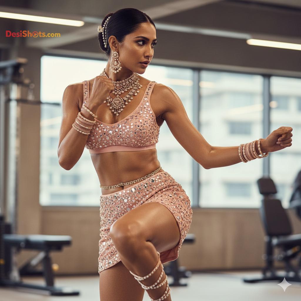 Stunning-Model-in-bridal-jewellary-emballishes-miniskirt-and-sports-bra-working-out-in-gym-and-dominating-her-partner-21 (1)
