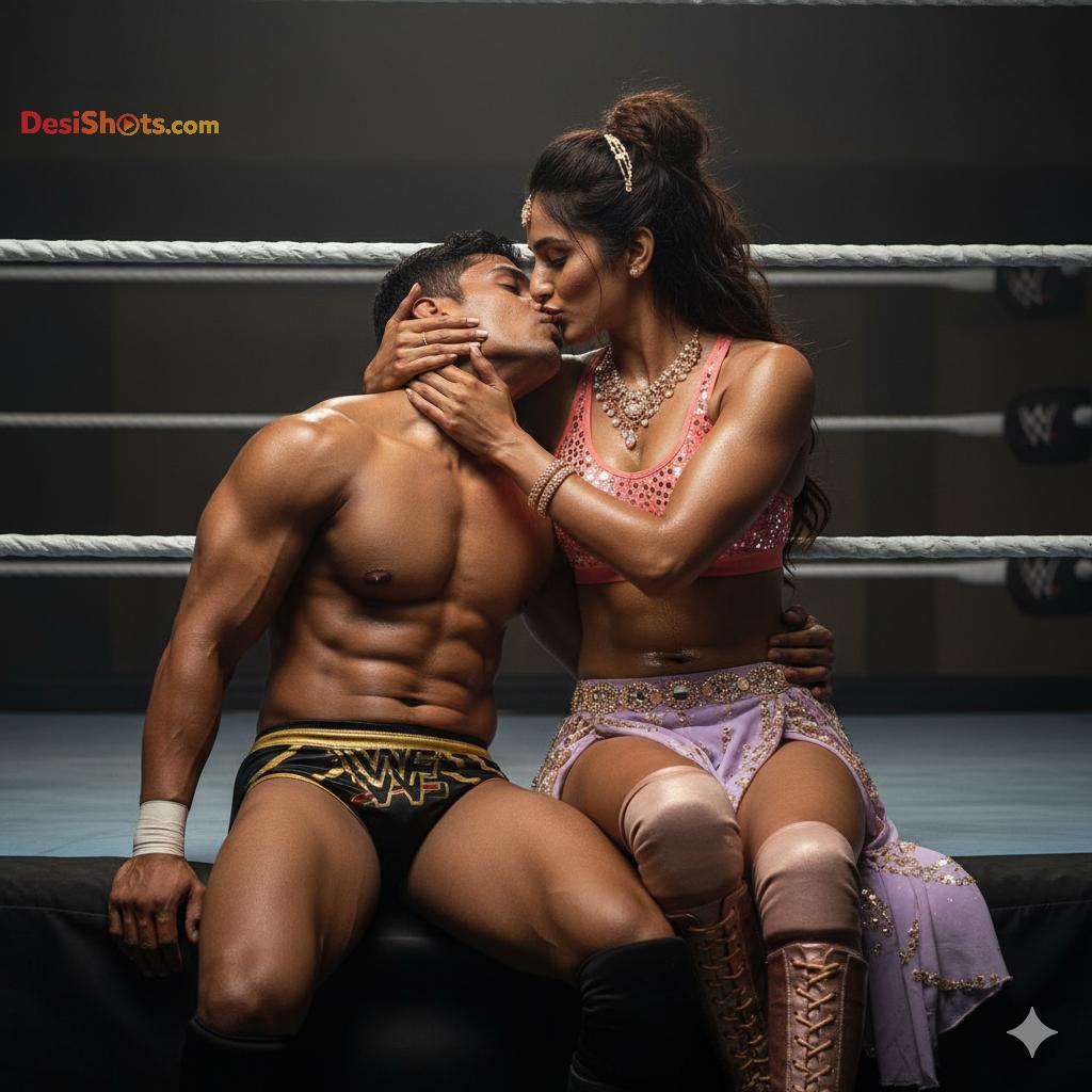 Stunning-Model-in-bridal-jewellary-emballishes-miniskirt-and-sports-bra-working-out-in-gym-and-dominating-her-partner-82